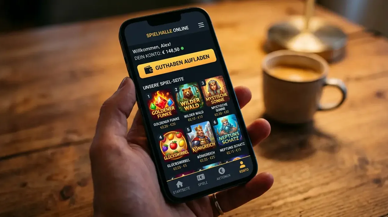 Hashlucky im Browser auf dem Handy