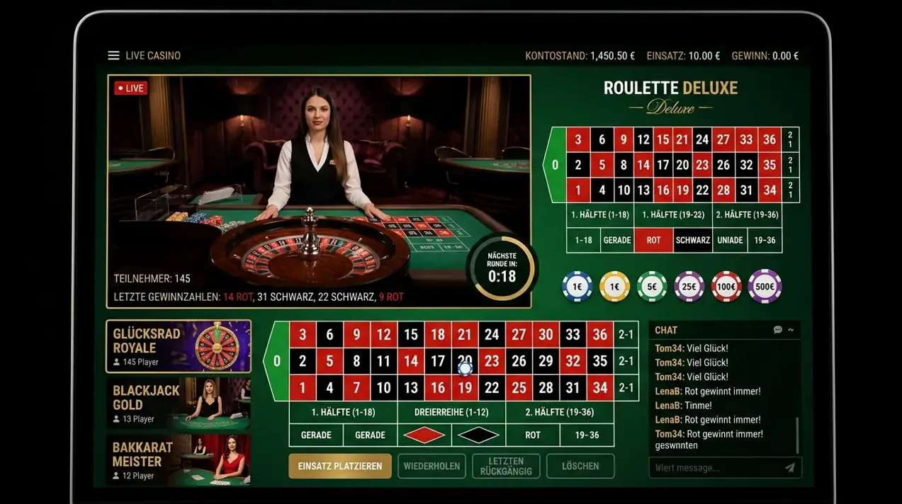 Live Casino Tische bei Hashlucky